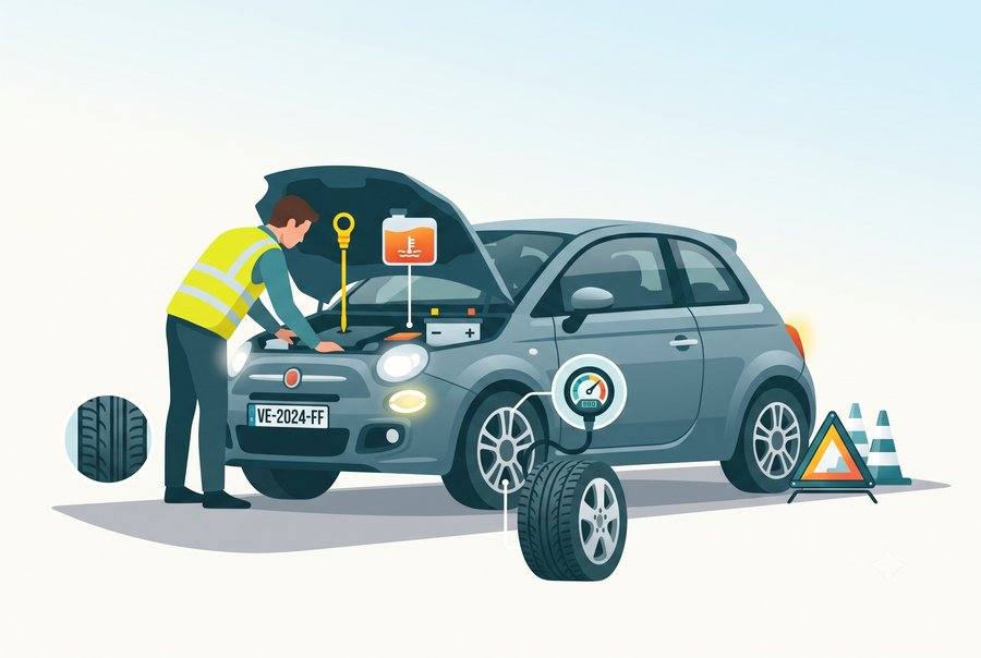 Vérifications extérieures du permis B, autour du véhicule et sous le capot