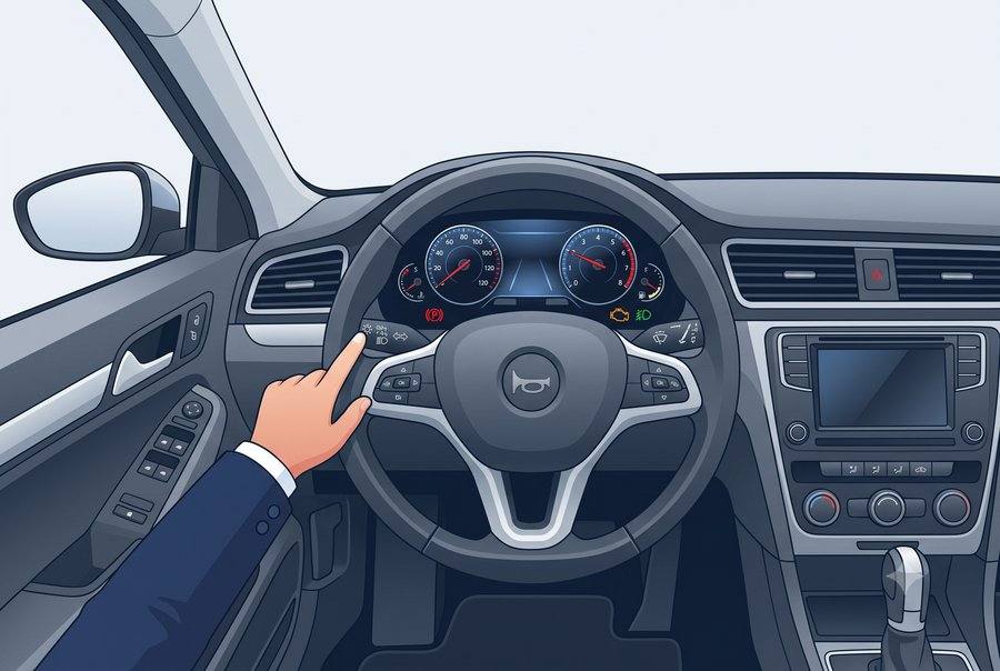 Vérifications intérieures du permis B, depuis le poste de conduite